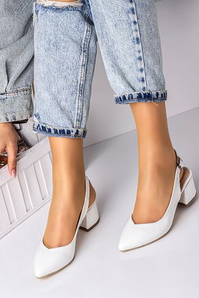 کفش پاشنه بلند کلاسیک سفید زنانه چرم مصنوعی LAL SHOES & BAGS - کد 47604295