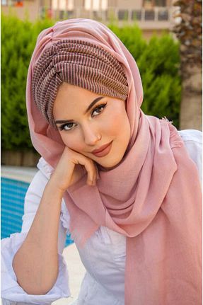 کلاه شنای حجاب صورتی زنانه Aişe Tesettür - کد 837357587