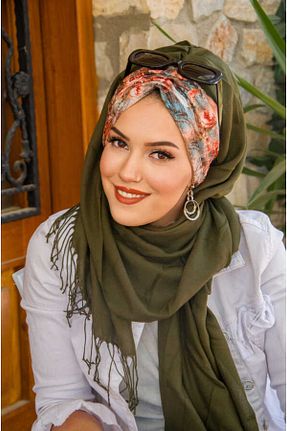 کلاه شنای حجاب خاکی زنانه Aişe Tesettür - کد 742991591