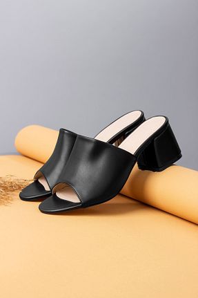 دمپائی مشکی زنانه چرم مصنوعی LAL SHOES & BAGS - کد 234189664