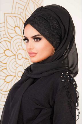 کلاه شنای حجاب مشکی زنانه Aişe Tesettür - کد 680419092