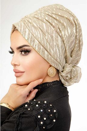 کلاه شنای حجاب بژ زنانه Aişe Tesettür - کد 680385941