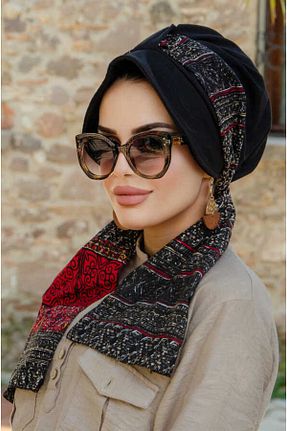 کلاه شنای حجاب مشکی زنانه Aişe Tesettür - کد 91748542