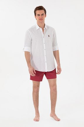 شلوارک ساحلی زرشکی مردانه پلی استر U.S. Polo Assn. - کد 906014293