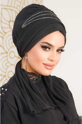 کلاه شنای حجاب مشکی زنانه Aişe Tesettür - کد 680418823