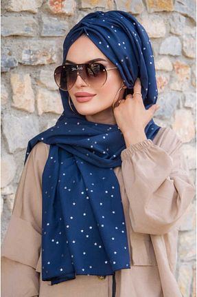 شال سرمه ای زنانه پلی استر Aişe Tesettür - کد 680155620