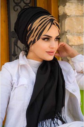 کلاه شنای حجاب مشکی زنانه Aişe Tesettür - کد 681070371