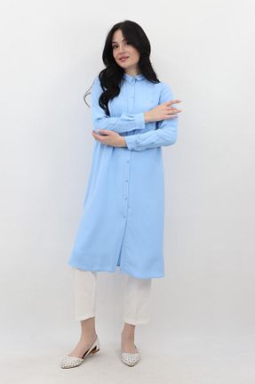 تونیک حجاب آبی زنانه پلی استر Armine - کد 904642261