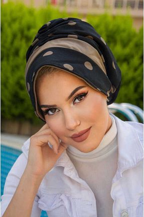 کلاه شنای حجاب مشکی زنانه Aişe Tesettür - کد 681064683