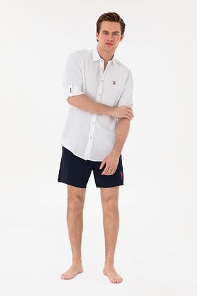 شلوارک ساحلی سرمه ای مردانه پلی استر U.S. Polo Assn. - کد 906014630