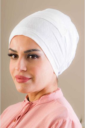 کلاه شنای حجاب سفید زنانه Aişe Tesettür - کد 735034619