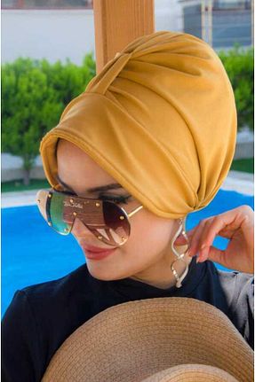 کلاه زرد زنانه Aişe Tesettür - کد 681069277