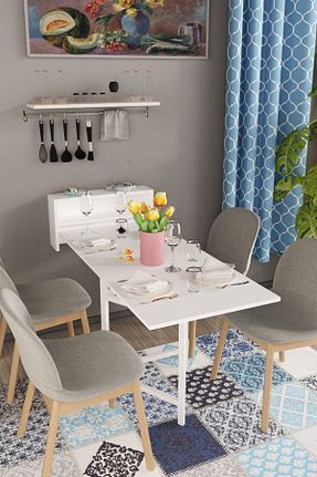 میز آشپزخانه سفید Suntalam DEKORFİM - کد 84084183