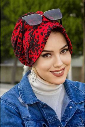 کلاه قرمز زنانه Aişe Tesettür - کد 681063445