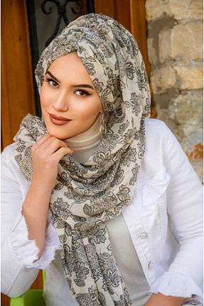شال مشکی زنانه پلی استر Aişe Tesettür - کد 753043953