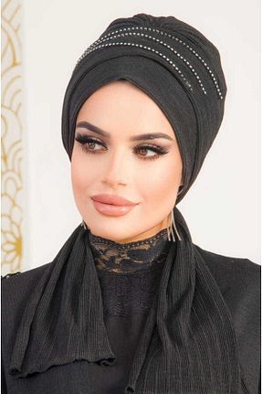 کلاه شنای حجاب مشکی زنانه Aişe Tesettür - کد 680418823