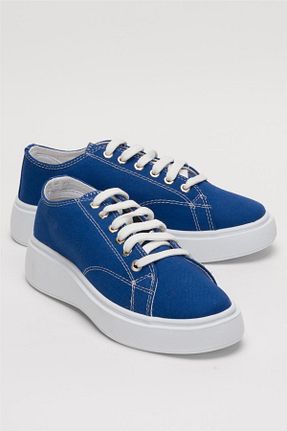کفش اسنیکر آبی زنانه بند دار Liger - کد 886220578