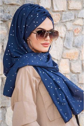 شال سرمه ای زنانه پلی استر Aişe Tesettür - کد 680155620