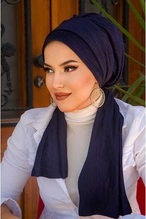 کلاه شنای حجاب سرمه ای زنانه Aişe Tesettür - کد 827107966