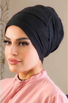 کلاه شنای حجاب مشکی زنانه Aişe Tesettür - کد 735035014