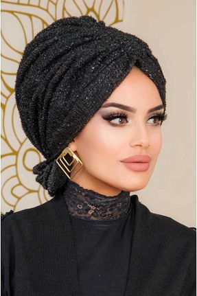 کلاه شنای حجاب مشکی زنانه Aişe Tesettür - کد 685377893