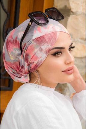 روسری صورتی ساتن Aişe Tesettür - کد 681070052