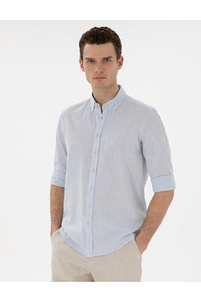 پیراهن آبی مردانه رگولار Pierre Cardin - کد 904648201