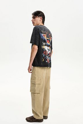 شلوار جین قهوه ای مردانه پاچه لوله تفنگی Bershka - کد 904652922