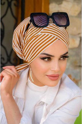 روسری قهوه ای Aişe Tesettür - کد 734414371