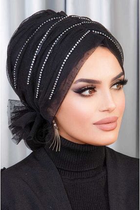 کلاه شنای حجاب مشکی زنانه Aişe Tesettür - کد 680423229