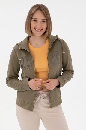 سوئیشرت قهوه ای زنانه ساده U.S. Polo Assn. - کد 904654121