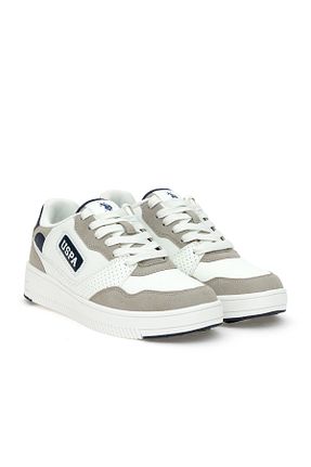 کفش اسنیکر سفید مردانه میکروفیبر U.S. Polo Assn. - کد 904659121