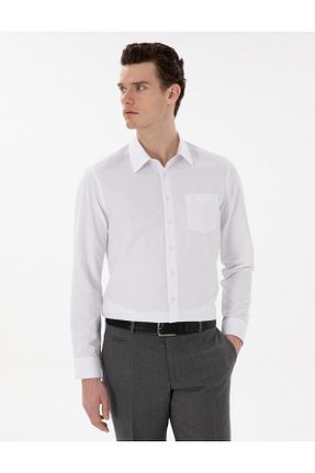 پیراهن سفید مردانه رگولار Pierre Cardin - کد 904667368
