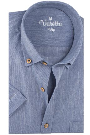 پیراهن آبی مردانه رگولار Varetta - کد 904667771