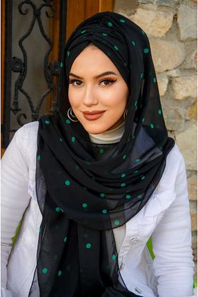 شال مشکی زنانه پلی استر Aişe Tesettür - کد 815617073