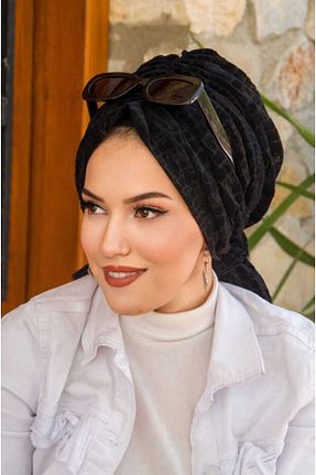 کلاه شنای حجاب مشکی زنانه Aişe Tesettür - کد 808018951