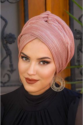 شال صورتی زنانه پنبه پلی استر Aişe Tesettür - کد 815621377