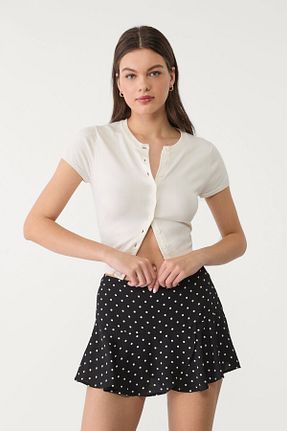 دامن مشکی زنانه Puantiyeli Stradivarius - کد 904666627