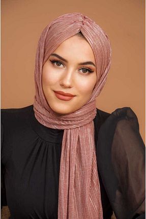 شال صورتی زنانه پنبه پلی استر Aişe Tesettür - کد 815617392