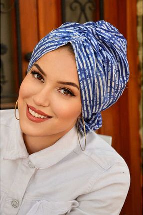کلاه شنای حجاب آبی زنانه Aişe Tesettür - کد 808018824