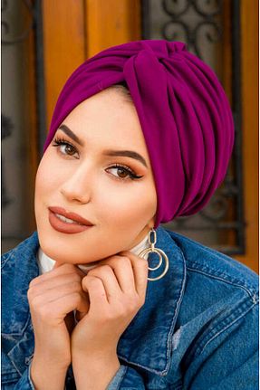 شال زرشکی زنانه پنبه پلی استر Aişe Tesettür - کد 815616073