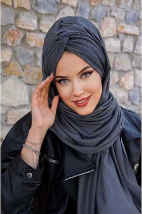 شال طوسی زنانه پنبه پلی استر Aişe Tesettür - کد 815621355