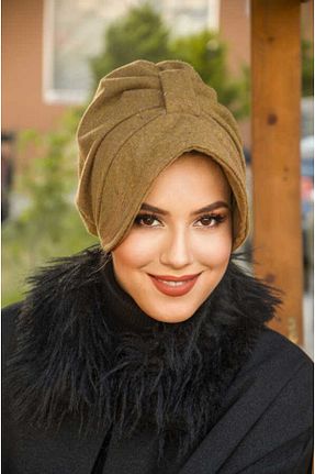 کلاه زرد زنانه پشمی Aişe Tesettür - کد 777315602