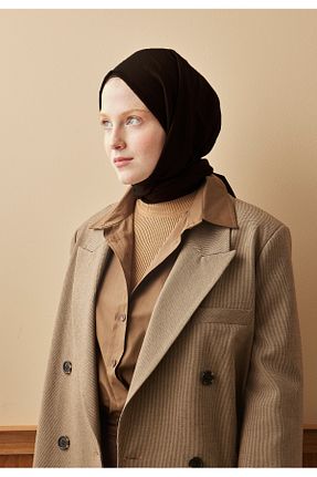 شال قهوه ای زنانه پنبه ای Fresh - کد 904675008