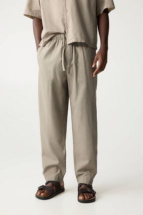 شلوار طوسی مردانه کتان Pull & Bear - کد 904680253
