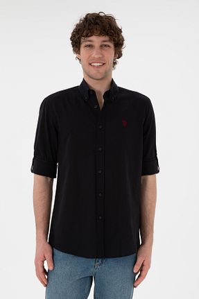 پیراهن مشکی مردانه یقه ایستاده U.S. Polo Assn. - کد 904674565