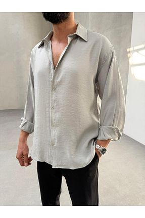پیراهن طوسی مردانه اورسایز butik