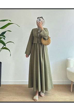 ست بالاتنه و پائین تنه خاکی زنانه بافتنی exxitcollection - کد 904693811