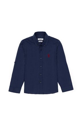 پیراهن سرمه ای بچه گانه یقه پیراهنی U.S. Polo Assn. - کد 906128692