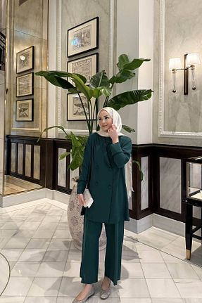 سرهمی حجاب سبز زنانه رگولار Melike Tatar - کد 874998999